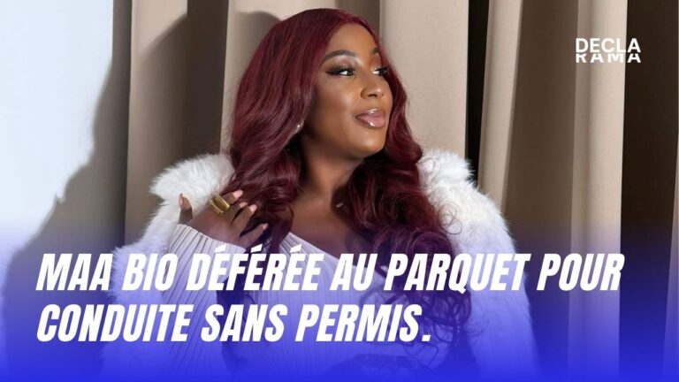 MAA BIO déférée au parquet pour conduite sans permis.